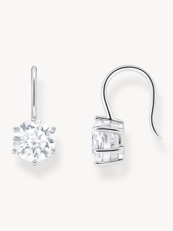 Thomas Sabo Basics Ohrhänger mit grossem, weissem Zirkonia Thomas Sabo Basics Ohrhänger mit grossem, weissem Zirkonia